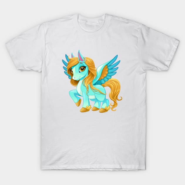 Baby pegasus with cute eyes T-Shirt by ddraw